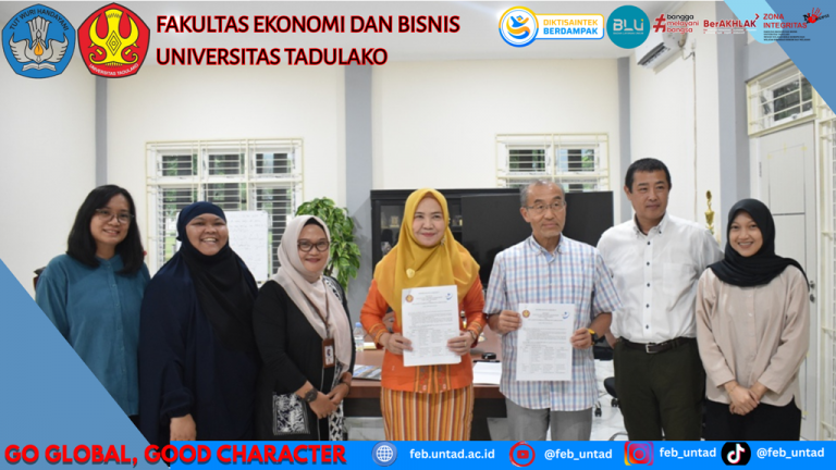 Fakultas Ekonomi dan Bisnis Universitas Tadulako Jalin Kerja Sama Dengan JOCA & JICA Dari Jepang